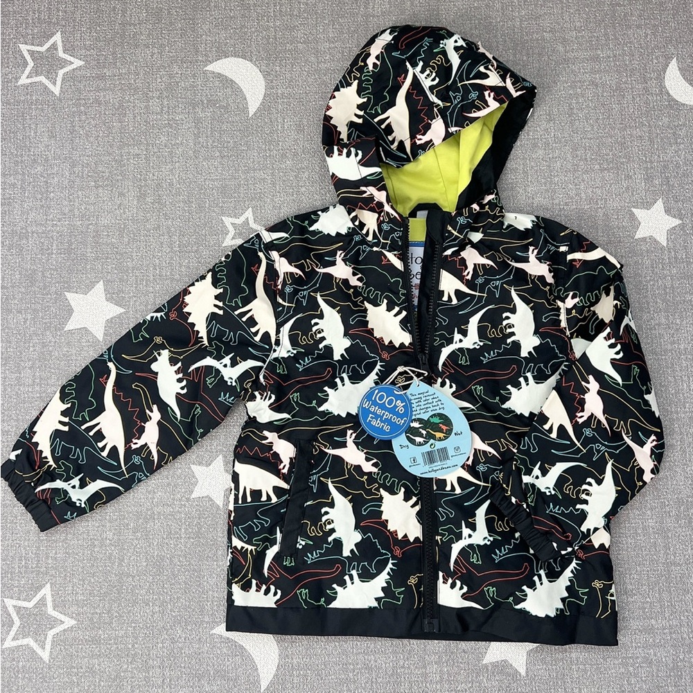 Dinosaur Print Hooded Jacket